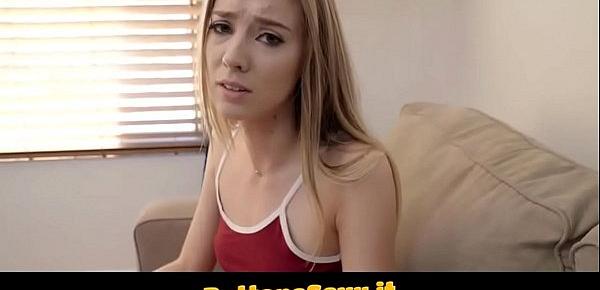 Sexually Frustrated Step Sister Takes It Out On Her Brother!